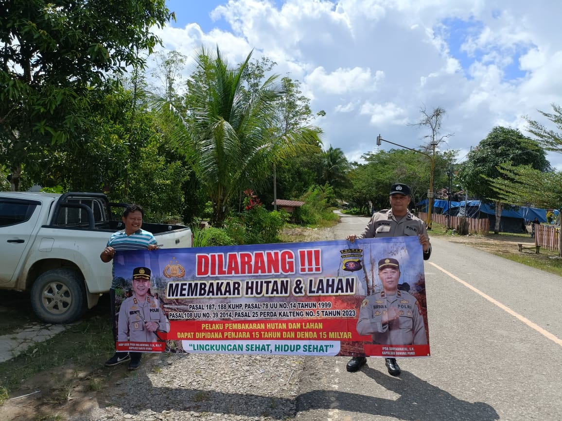 Polsek Gunung Purei Perkuat Edukasi Bahaya Karhutla Kepada Warga