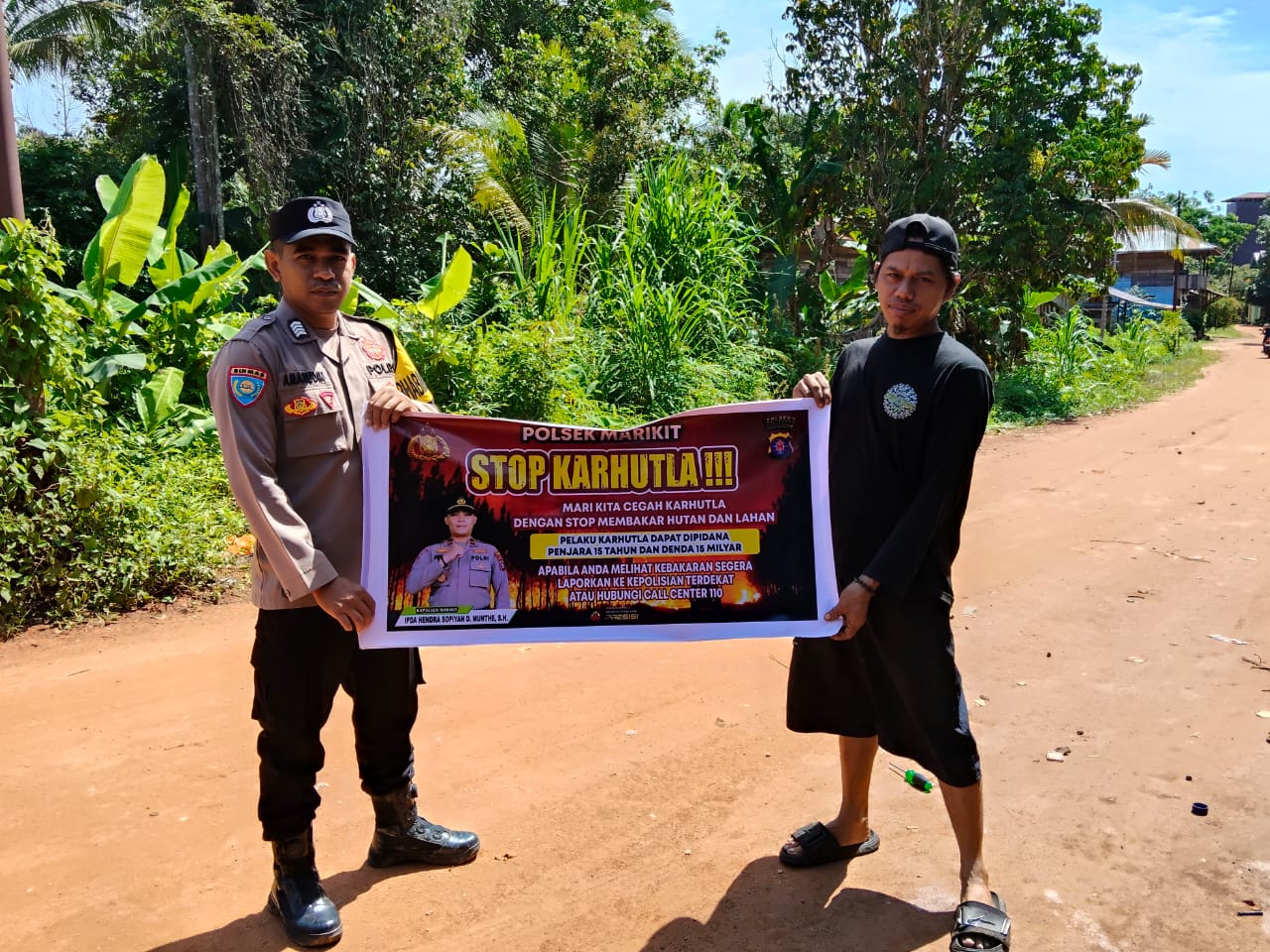 Rutin Sosialisasi Karhutla Polsek Marikit guna cegah dampak kebakaran hutan diwilayah Kec. Marikit, Kab. Katingan.