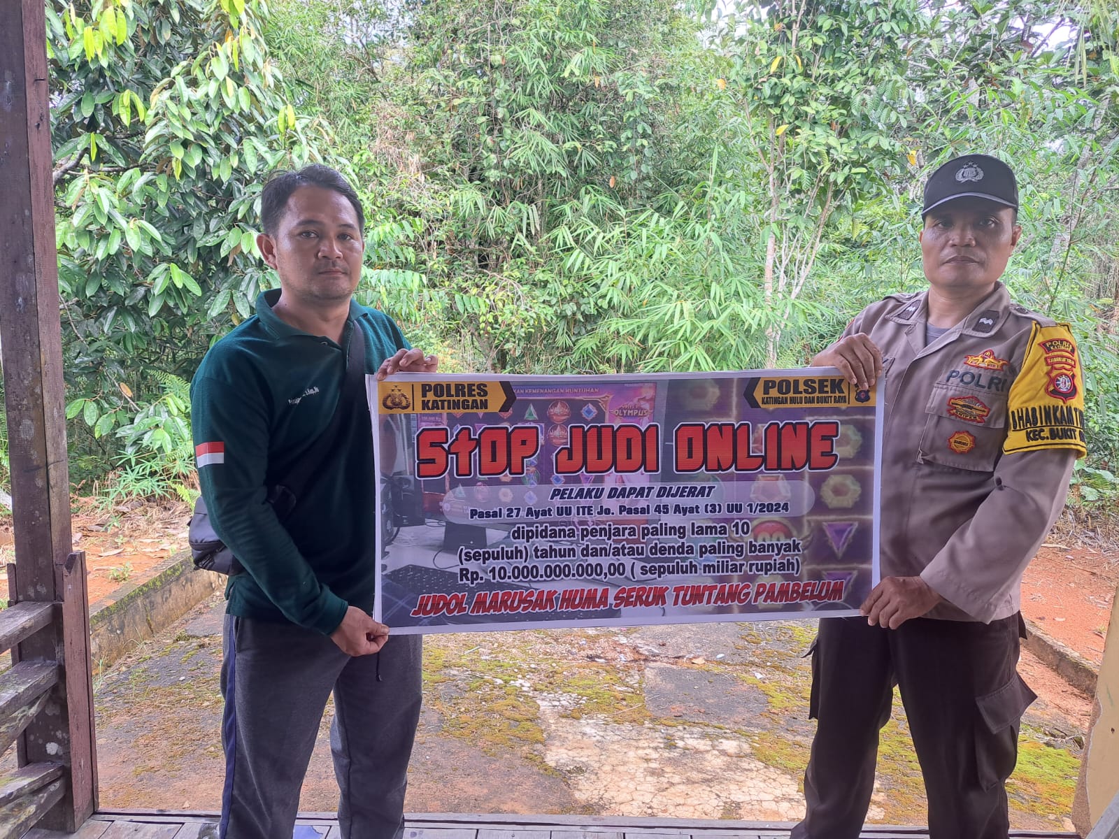 Bhabinkamtibmas Polsek Katingan Hulu dan Bukit Raya Imbau Warga Jauhi Judi Online