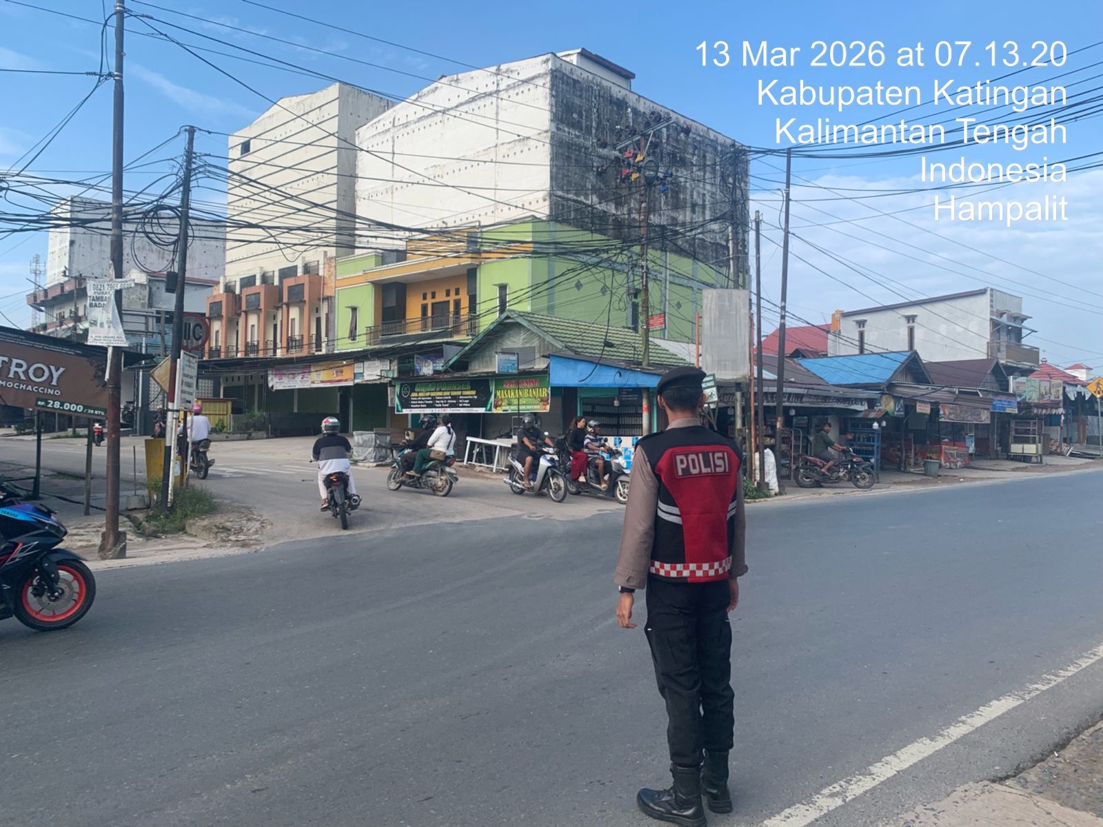 Sat Samapta Polres Katingan Laksanakan Gatur Pagi, Antisipasi Kemacetan dan Ciptakan Kamseltibcar Lantas.