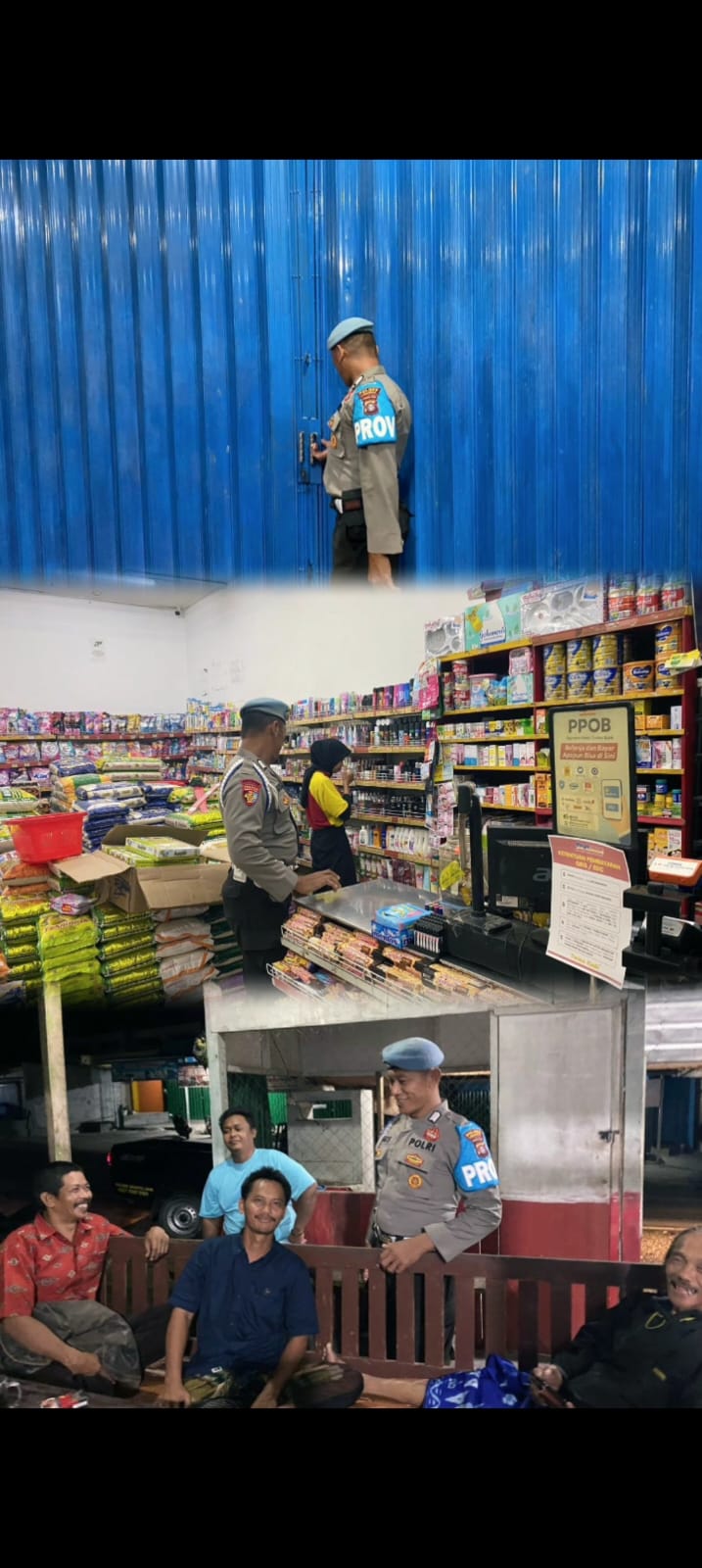 Personel Polsek Sematu Jaya Laksanakan Pengamanan Sholat Tarawih di Masjid Jami Darussalam