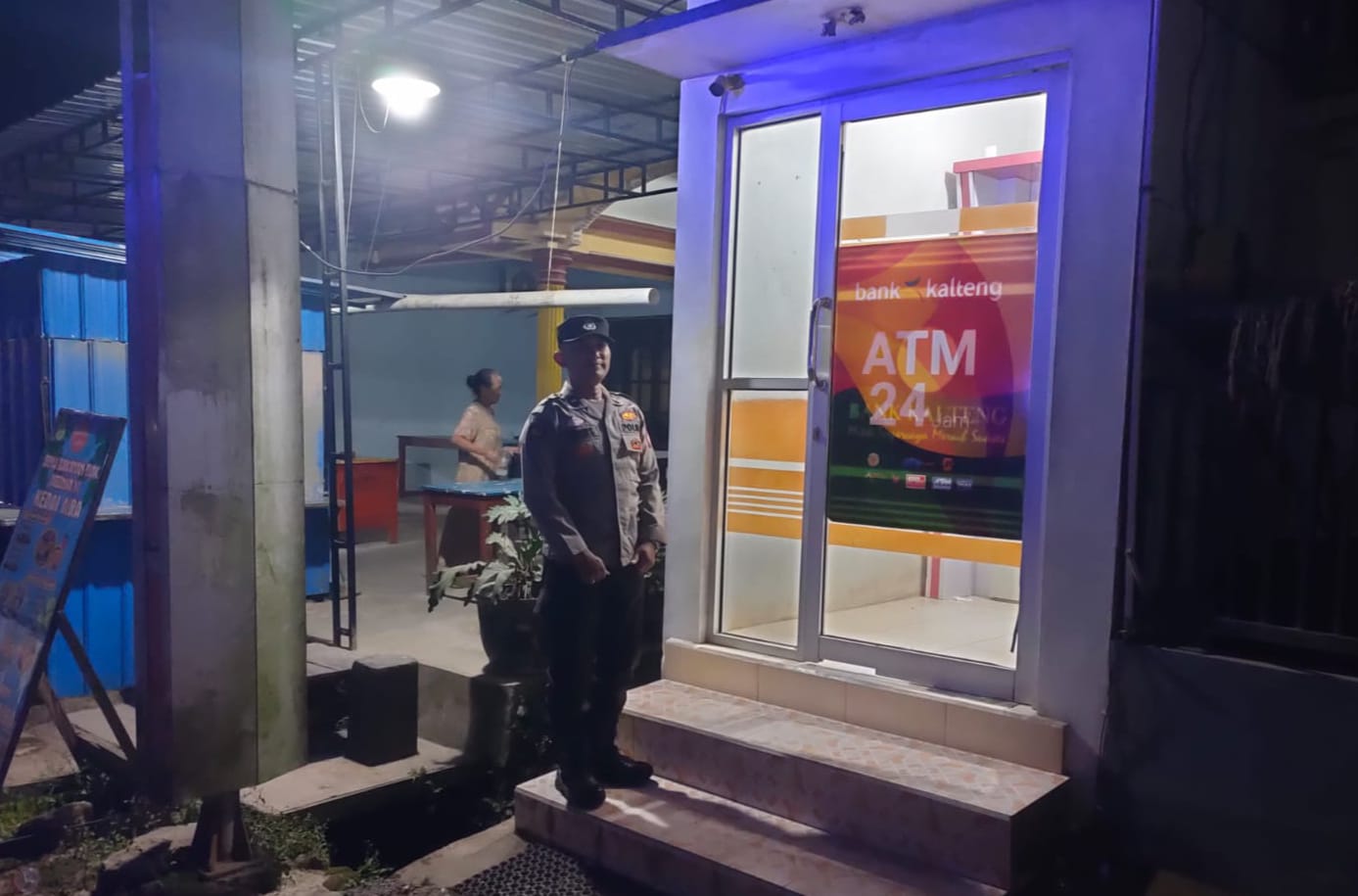 Piket Polsek Patroli ke Perbankan Atm