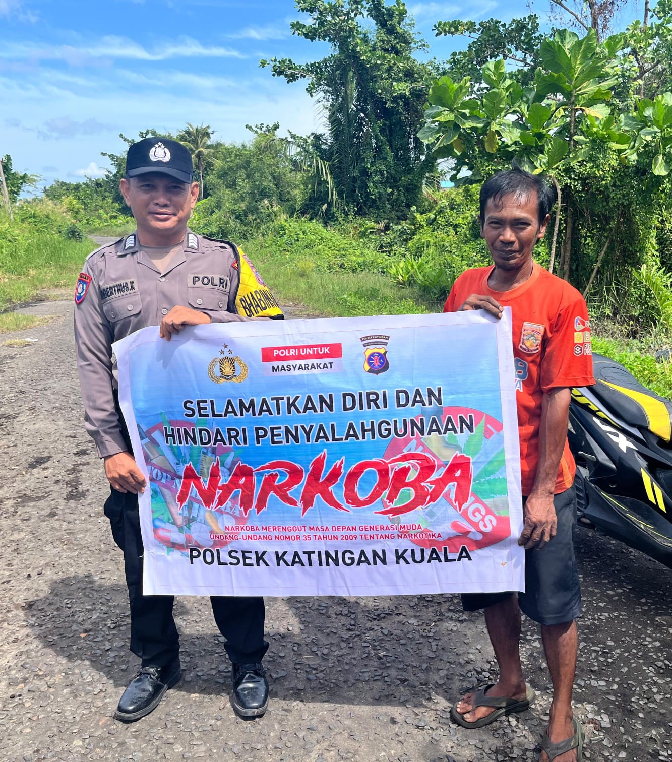 Bhabinkamtibmas Polsek Katingan Kuala Edukasi Bahaya Penyalahgunaan Narkoba Ke Masyarakat