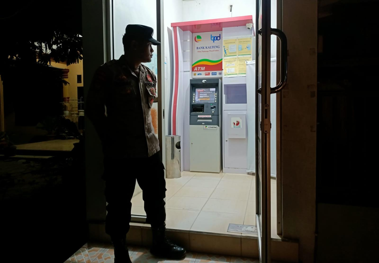 Piket Polsek Patroli ke Perbankan Atm