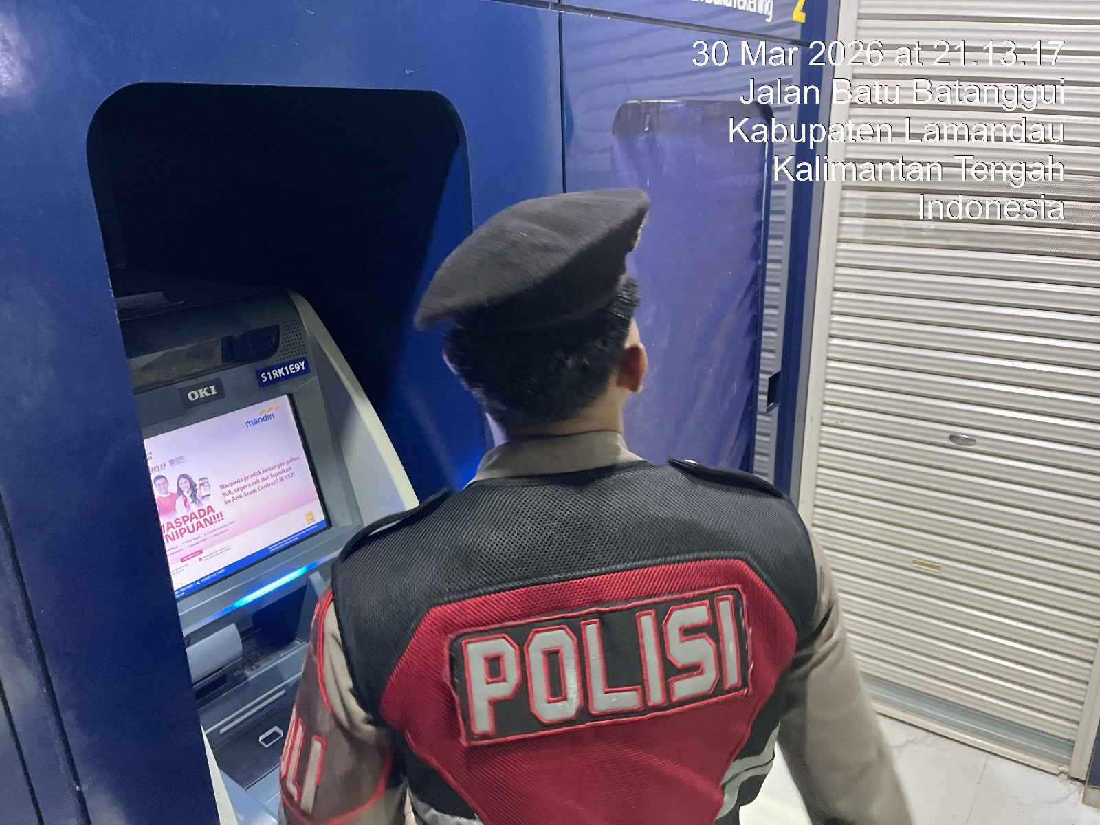 Piket Samapta melaksanakan Patroli di Objek-objek Vital Bank ATM