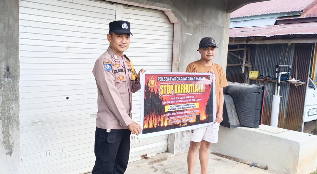 Polsek Tewang Sangalang Garing dan Pulau Malan Imbau Warga Tidak Membuka Lahan Dengan Membakar