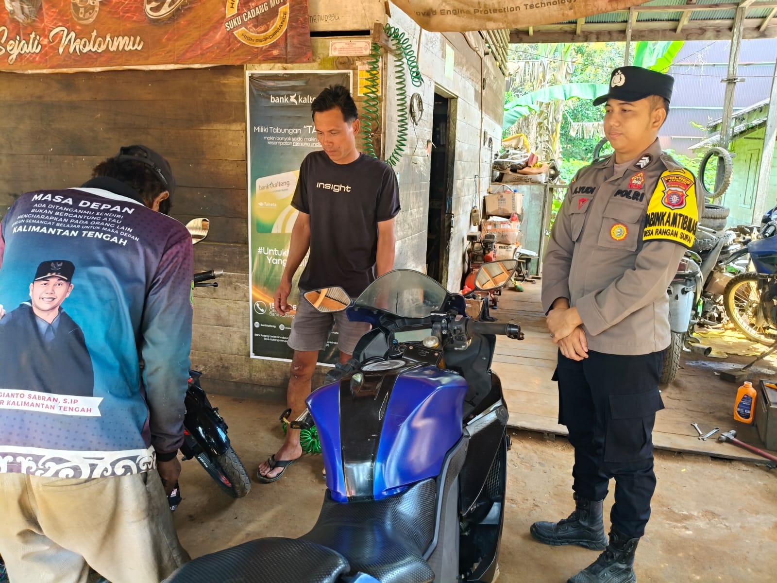 Cooling System Piket Polsek Marikit Sambang warga binaandi Kec Marikit.