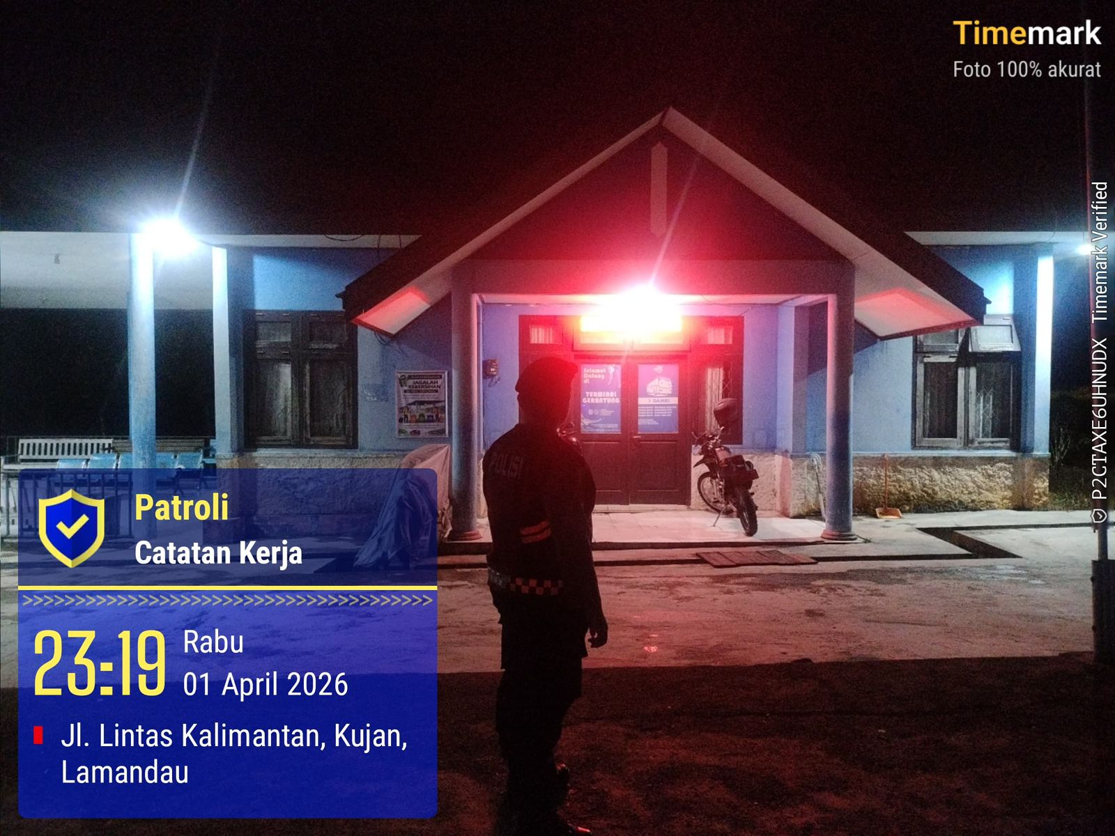 Wujudkan Kamtibmas Aman dan Kondusif, Sat Samapta Polres Lamandau Laksanakan Patroli Malam