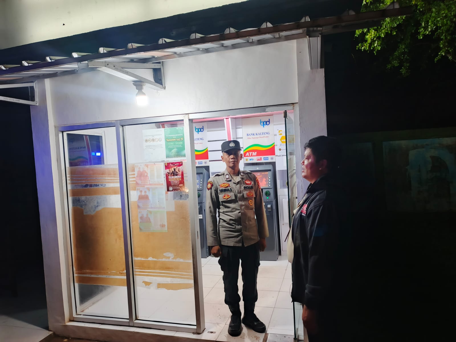 Cegah Gangguan Kamtibmas, Piket Polsek Bulik Patroli ATM
