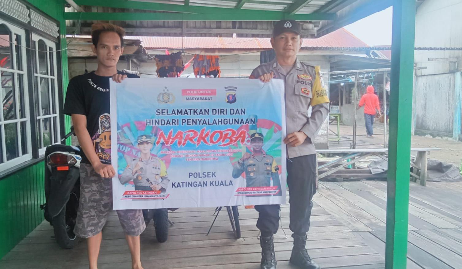 Bhabinkamtibmas Polsek Katingan Kuala Edukasi Bahaya Penyalahgunaan Narkoba Ke Masyarakat