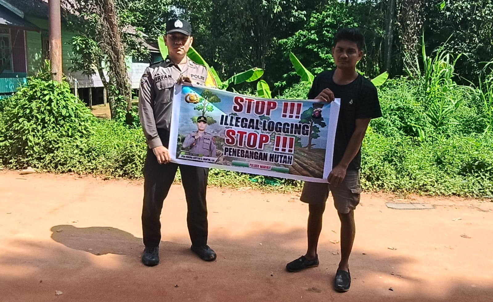 Cegah Ilegal Loging, Pers Polsek Marikit laksanakan Sosialisasi ke Masyarakat.