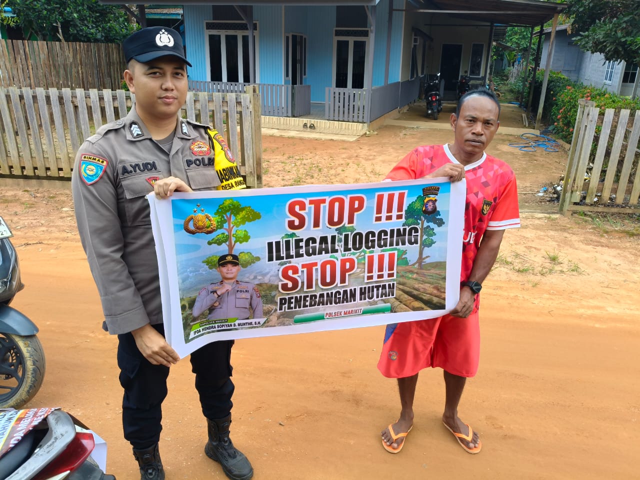 Polsek Marikit Sosialisasi Cegah Ilegal Logging…!!!