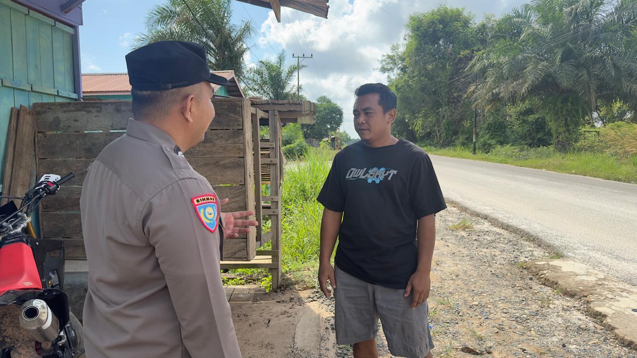 Perkuat Kamtibmas, Polsek Katingan Tengah Sambangi Warga