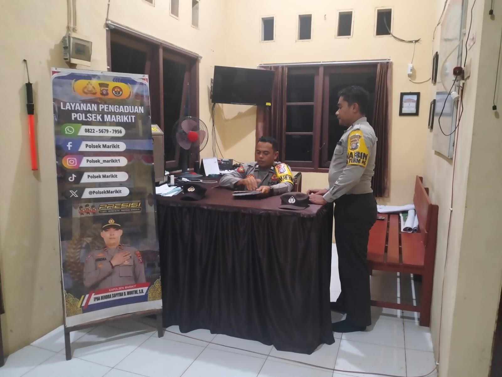 Tingkatkan keamanan Mako, Personil Polsek Marikit Antisipasi gangguan Keamanan Mako.