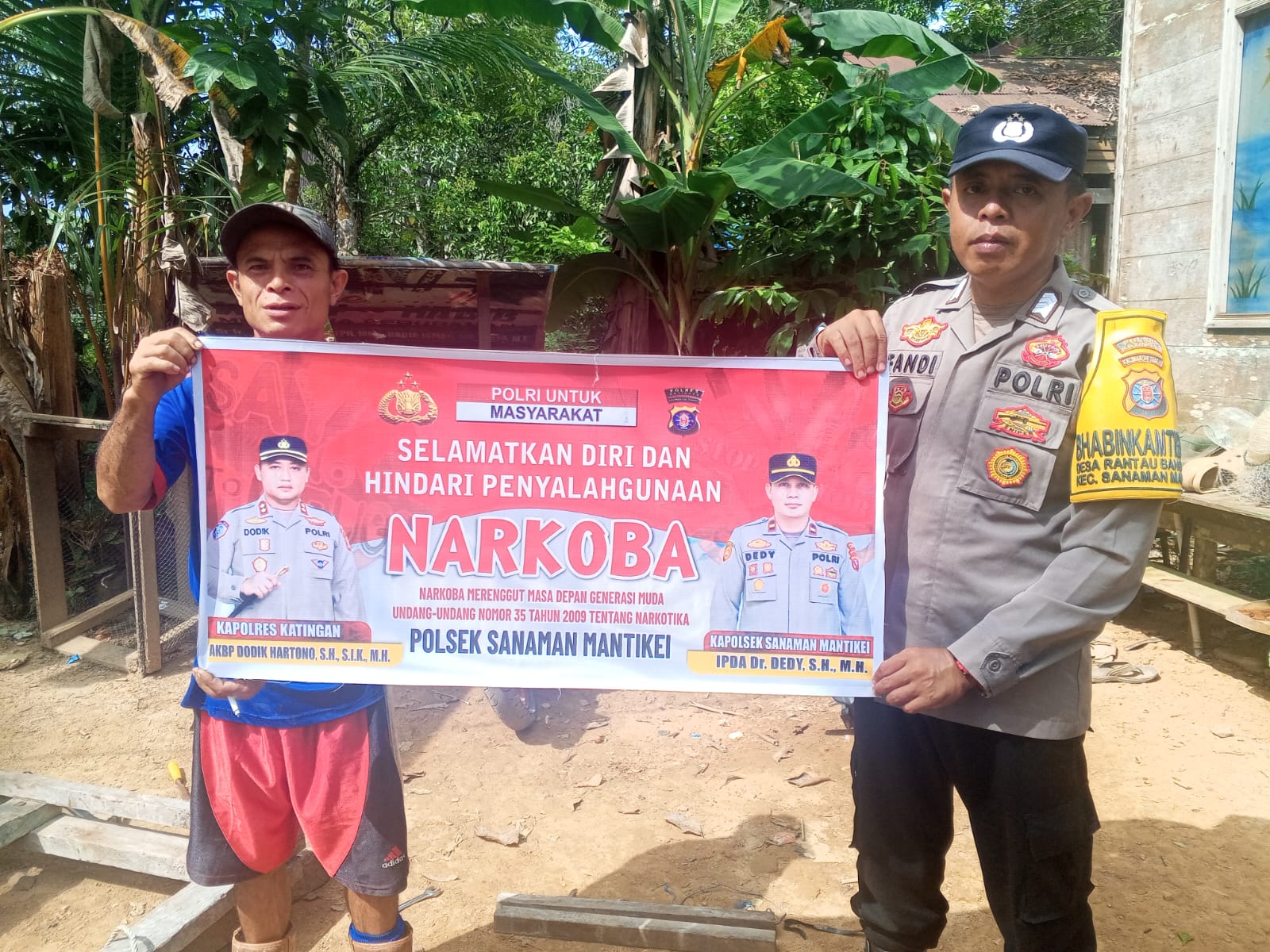 Bhabinkamtibmas Desa Rantau Bangkiang Sosialisasi Bahaya penyalahgunaan Narkoba.