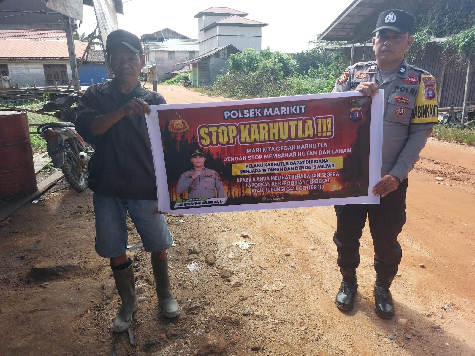 Polsek Marikit Sosialisasi Karhutla diwilayah Kec. Marikit