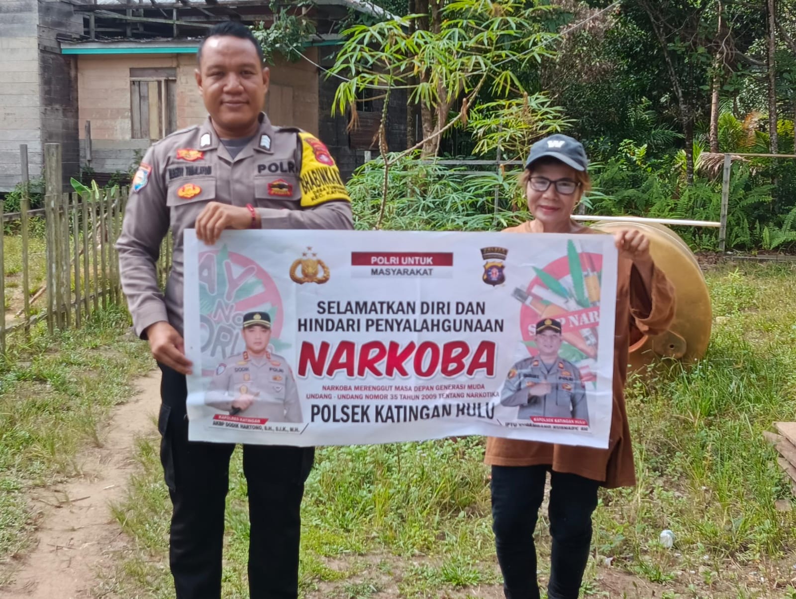 ‎Bhabinkamtibmas Polsek Katingan Hulu Imbau Warga Jauhi Narkoba.
