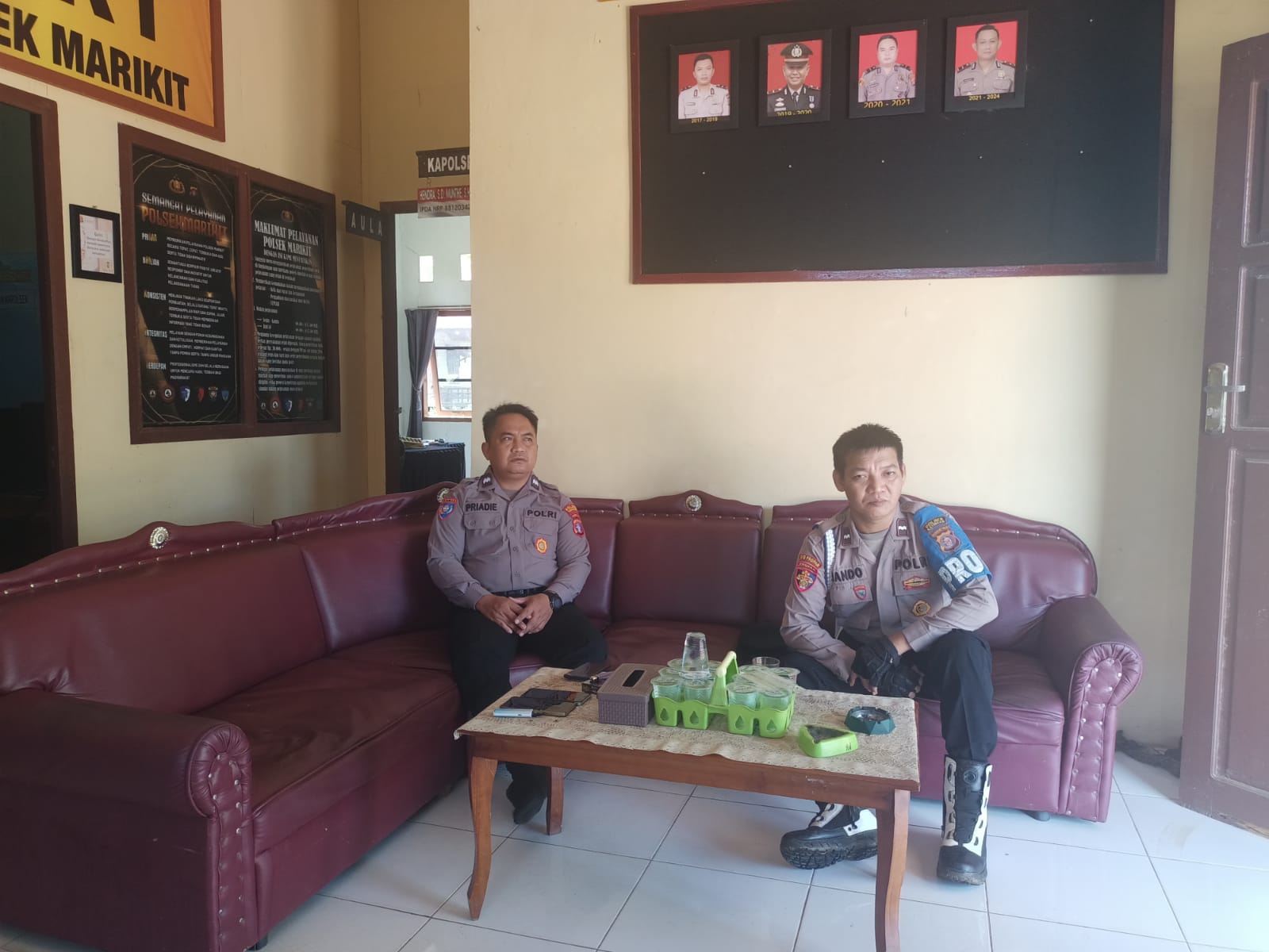 Personel Piket Mako Polsek Marikit Siaga Jaga Keamanan dan Kondusivitas Wilayah