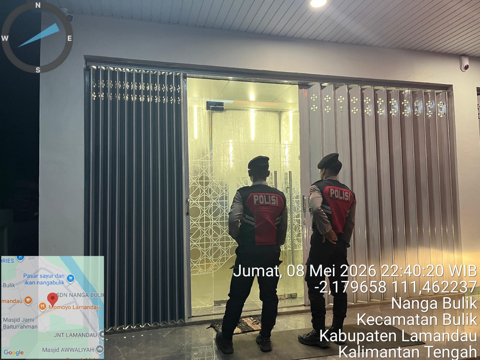 Sat Samapta Polres Lamandau Patroli di Objek Vital, Wilkum Polres Lamandau