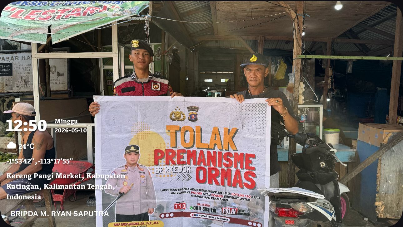 Personel Samapta Laksanakan Sosialisasi Tolak Premanisme di Lingkungan Masyarakat.