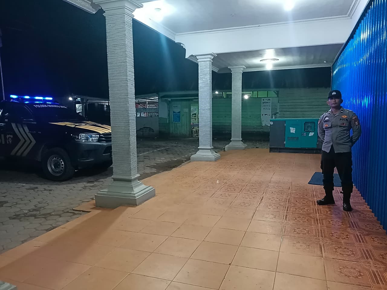 Personil Piket Patroli di Wilkum Polsek Sematu Jaya