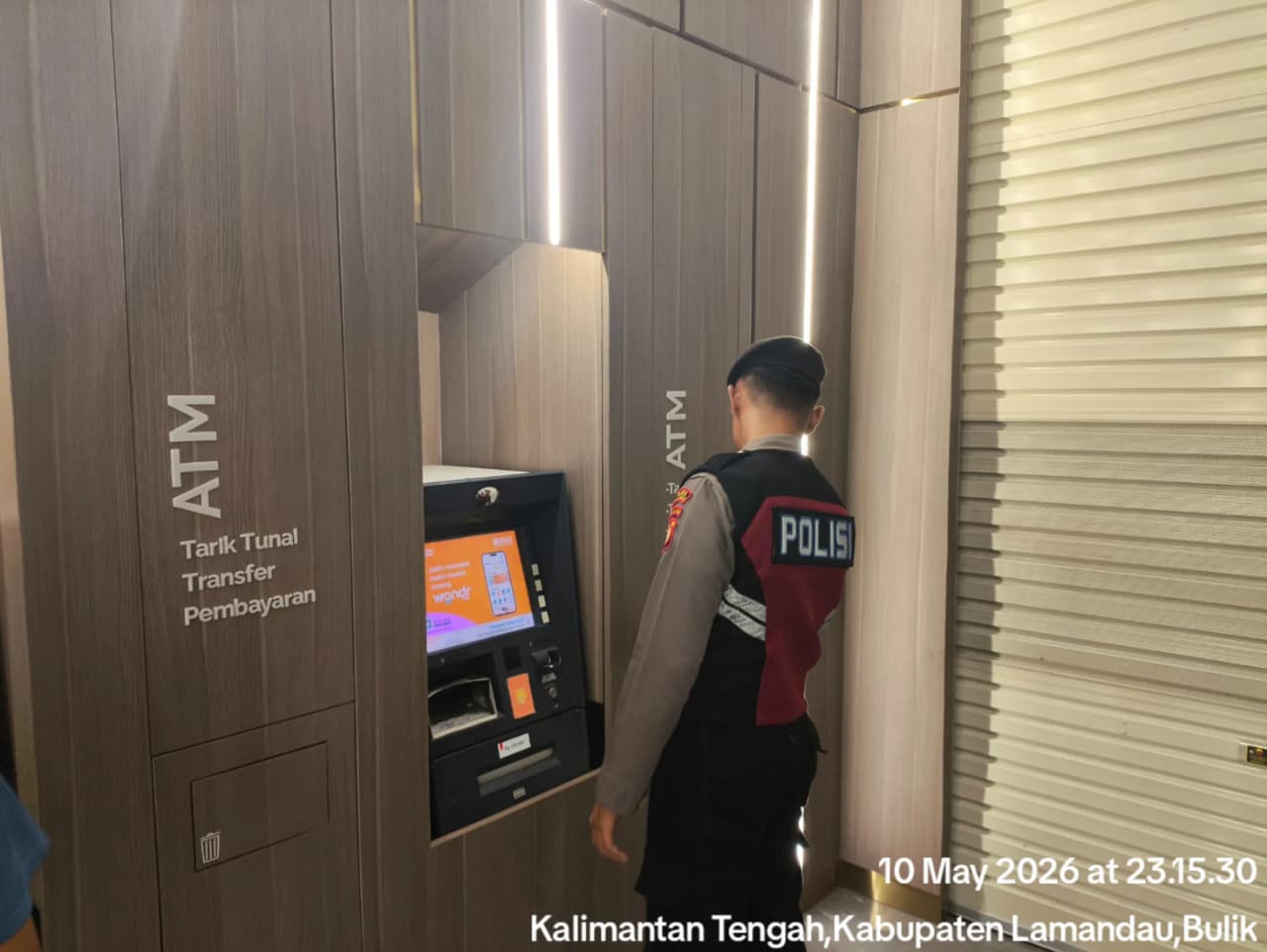 Piket Samapta melaksanakan Patroli di Objek-objek Vital Bank ATM
