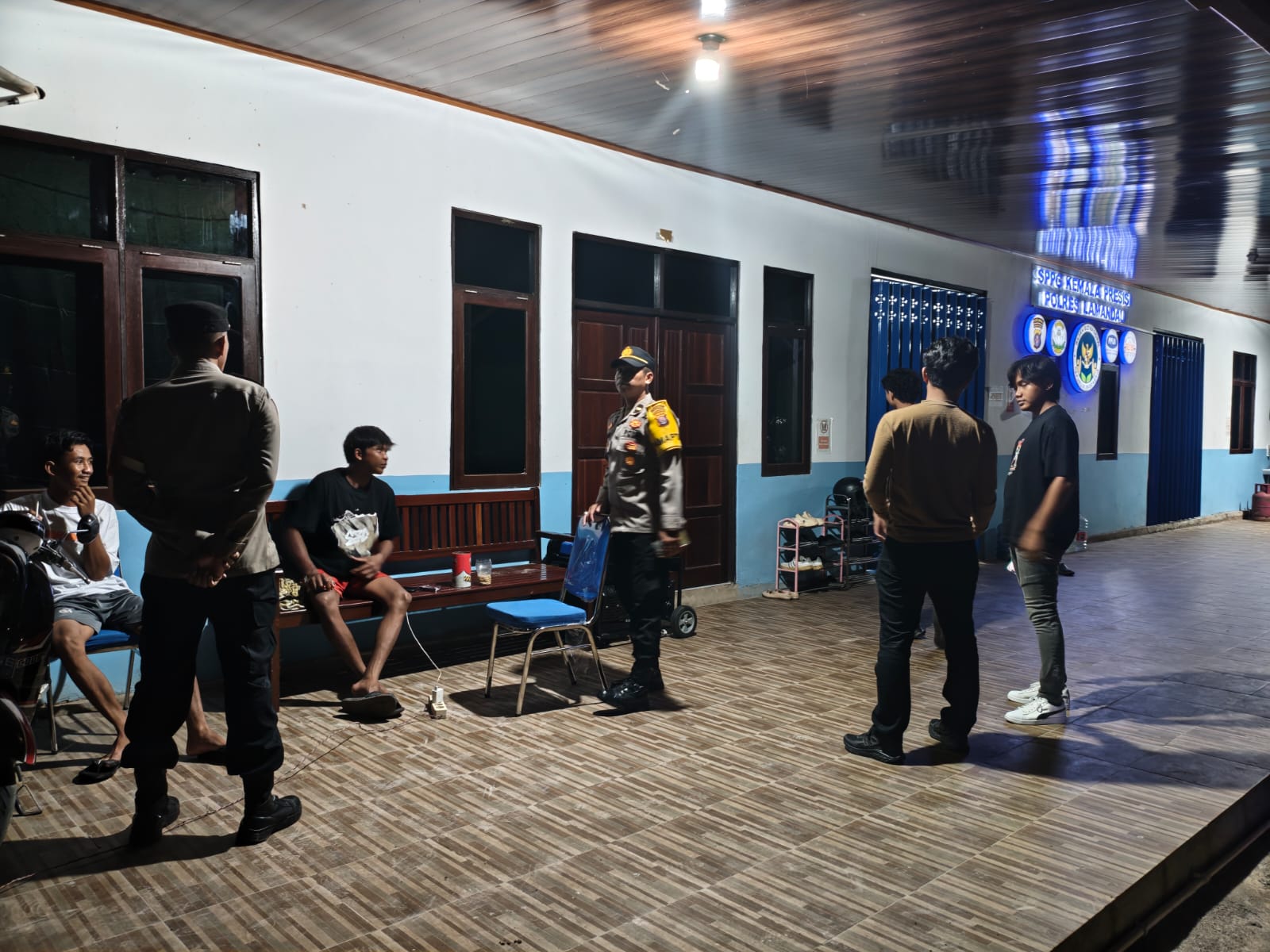 Patroli Rutin Malam Hari, Personel Gabungan Polres Lamandau Cek Fasilitas dan Peralatan SPPG