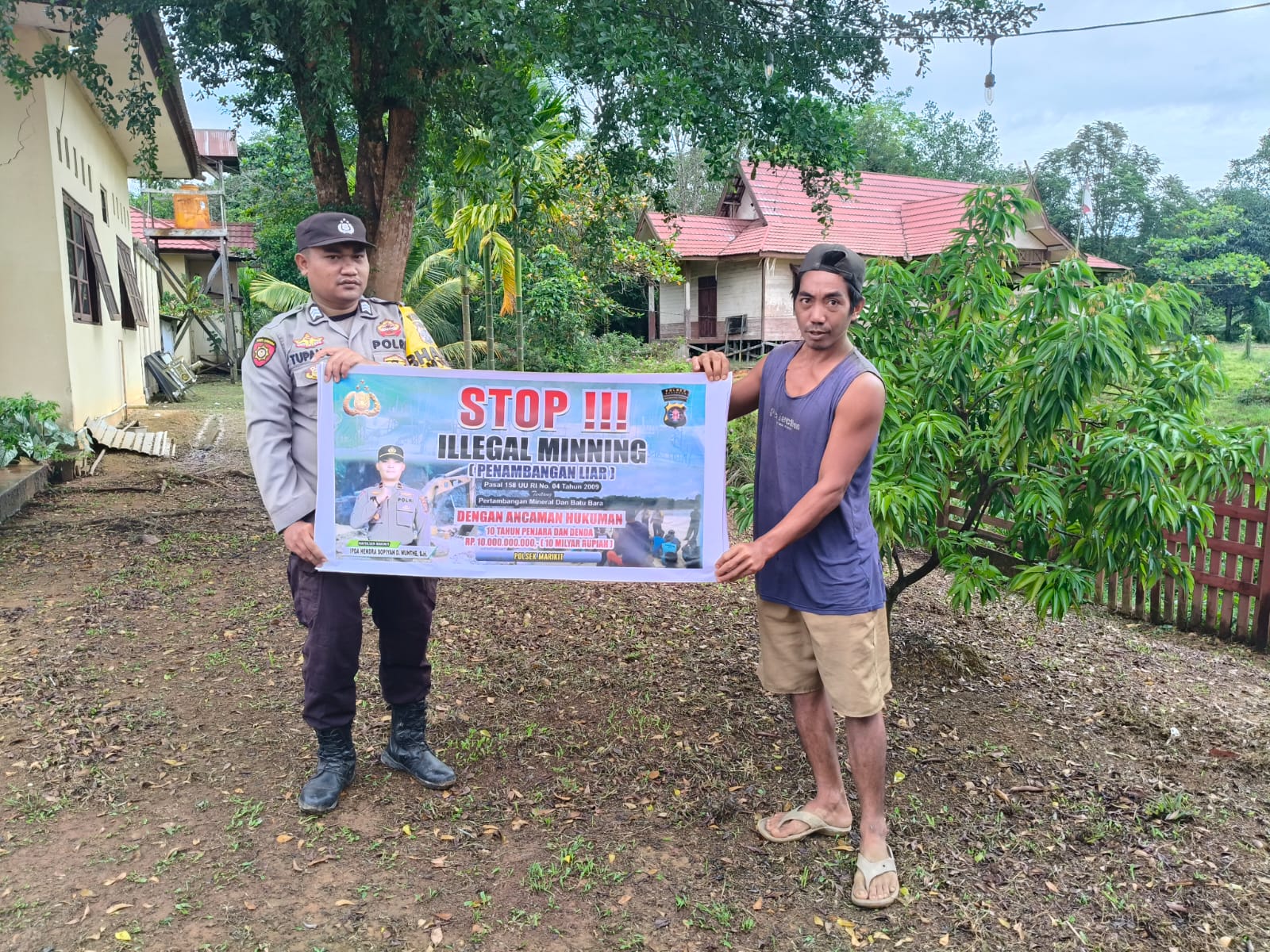 ‎Polsek Marikit Sambangi dan Sosialisasi Ilegal Mining…!!!