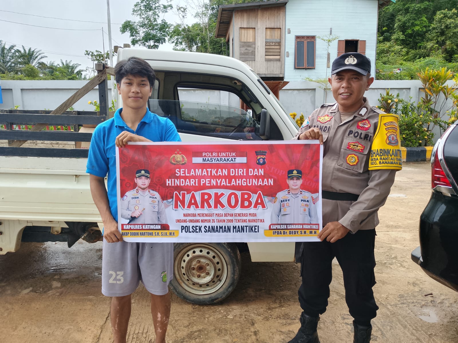 Bhabinkamtibmas Desa Rantau Bangkiang Sosialisasi Bahaya penyalahgunaan Narkoba.