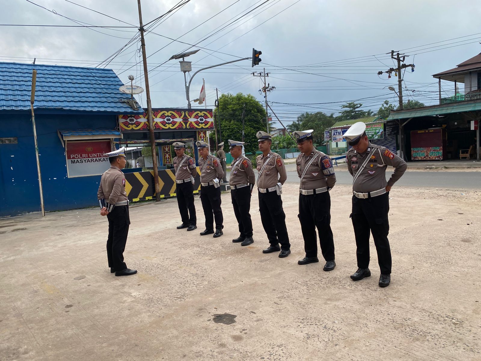 Apel Persiapan Pengaturan Dan Penjagaan Di Pos Lantas Kereng Pangi