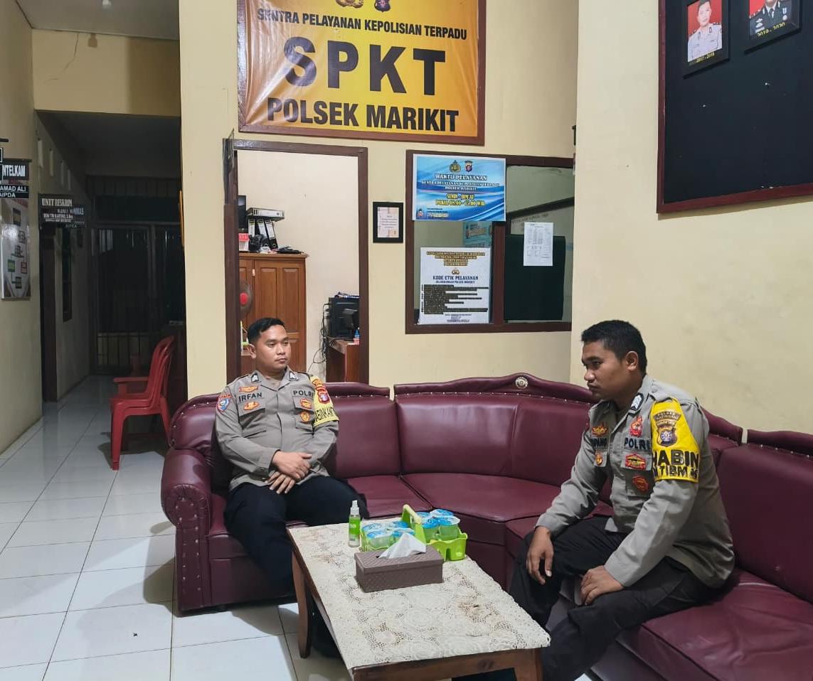 ‎Polsek Marikit menciptakan Kamtibmas Kondusif yang di laksanakan petugas Piket jaga Di Wilayah Kec. Marikit Kab. Katingan.