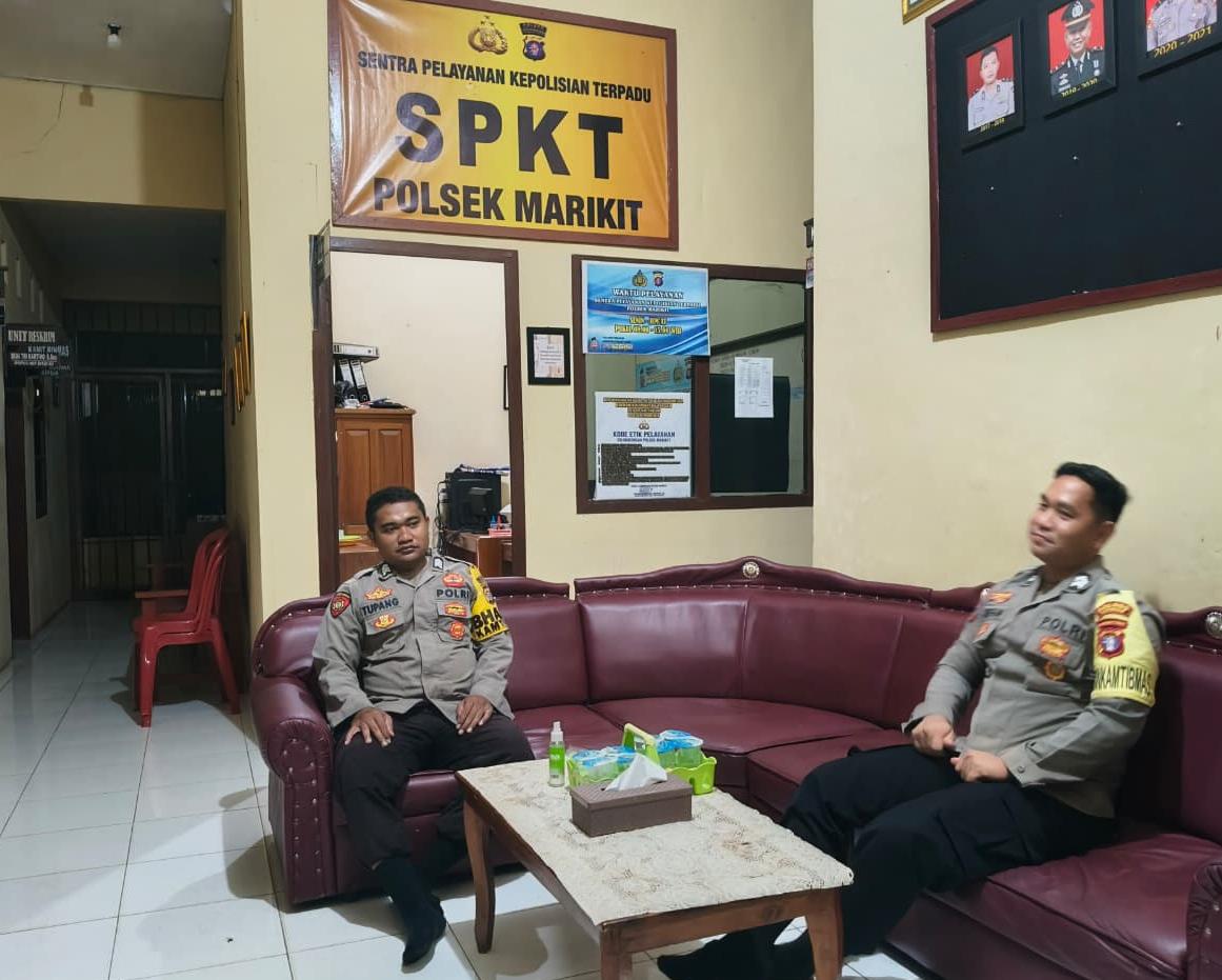 ‎Personil Polsek Marikit Stand By di Mako Penjagaan.