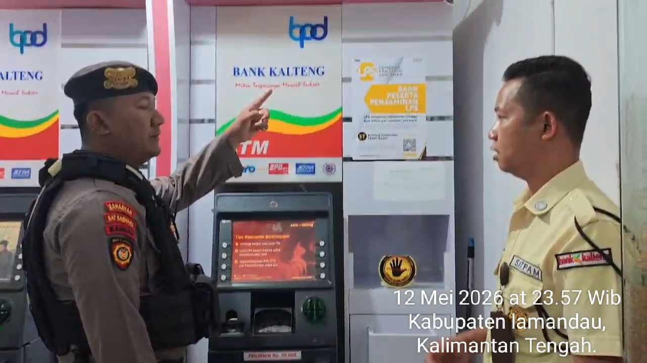 Piket Samapta melaksanakan Patroli di Objek-objek Vital Bank ATM