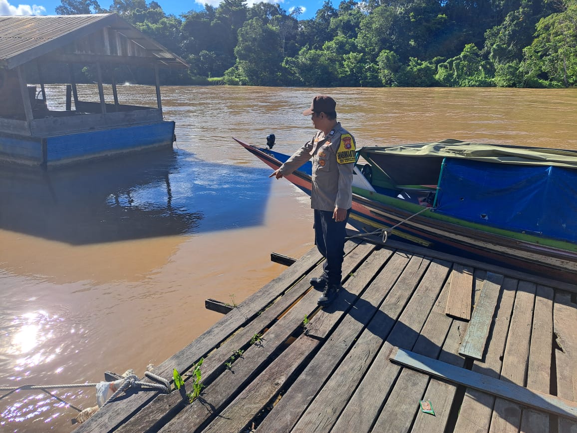 Debit Air terpantau naik, Polsek Katingan Hulu dan Bukit Raya Imbau Warga agar tetap waspada.
