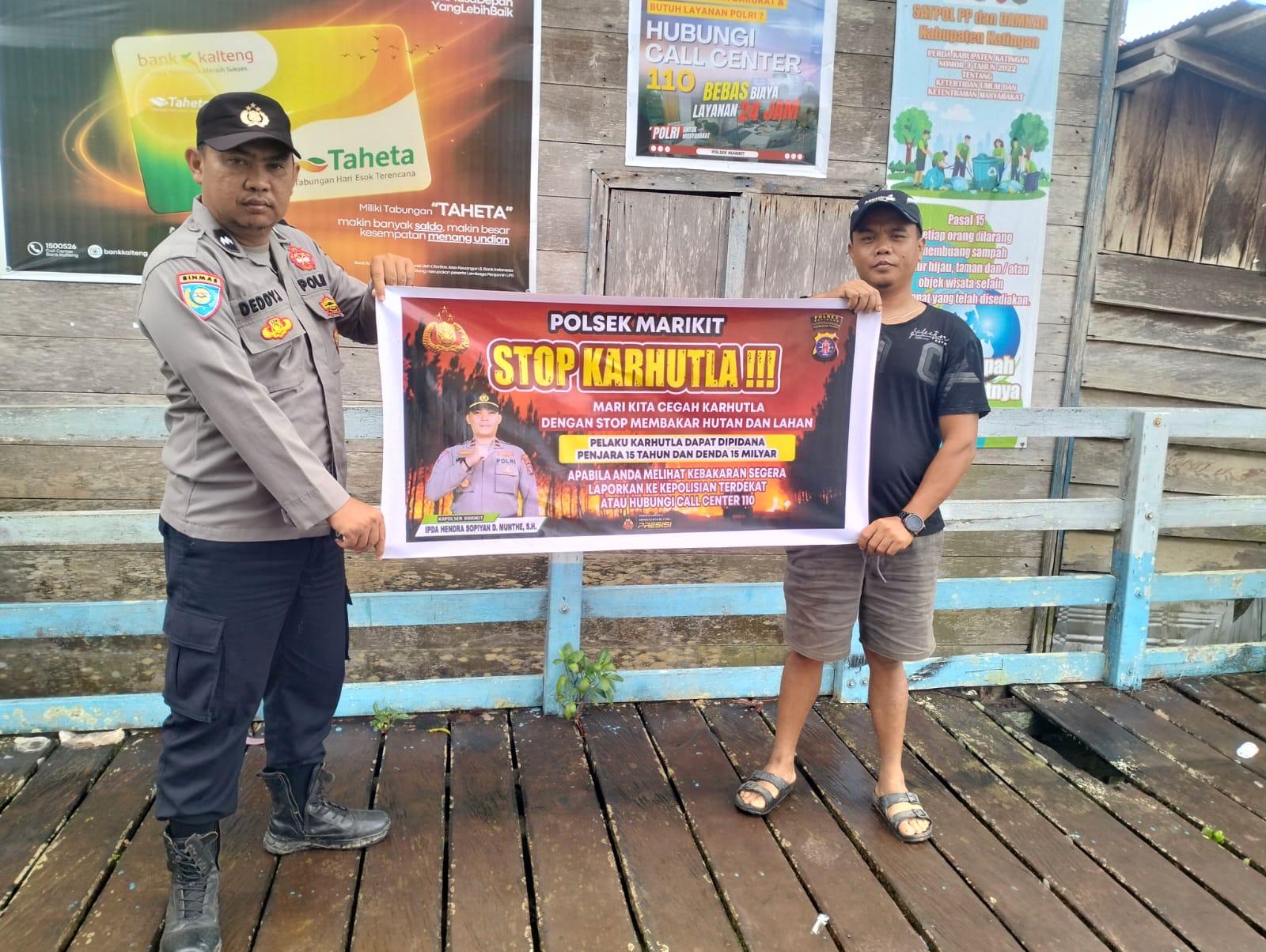 Polsek Marikit Sosialisasi Pencegahan Karhutla di Wilayah Kec. Marikit