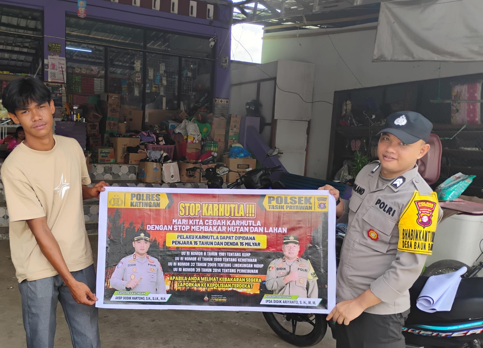 Cegah Karhutla, Polsek Tasik Payawan Gencar Sosialisasi