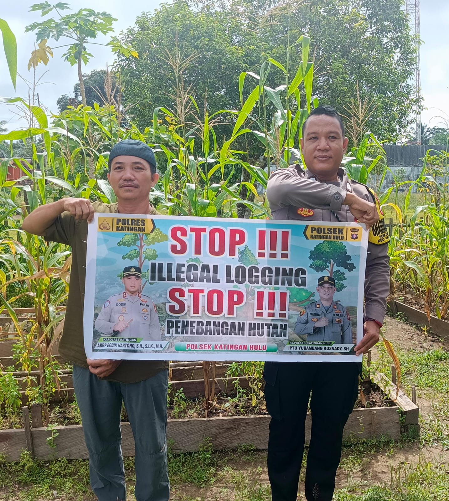 Upaya Pencegahan Penebangan Hutan secara Liar (Ilegal Logging), Bhabinkamtibmas sosialisasi kepada masyarakat.