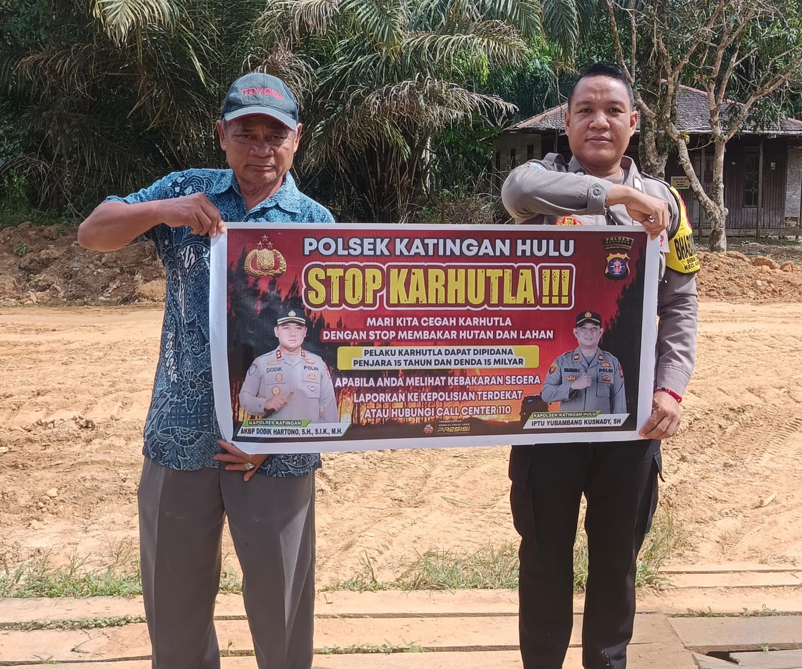 Polsek Katingan Hulu sosialisasi Stop Karhutla.