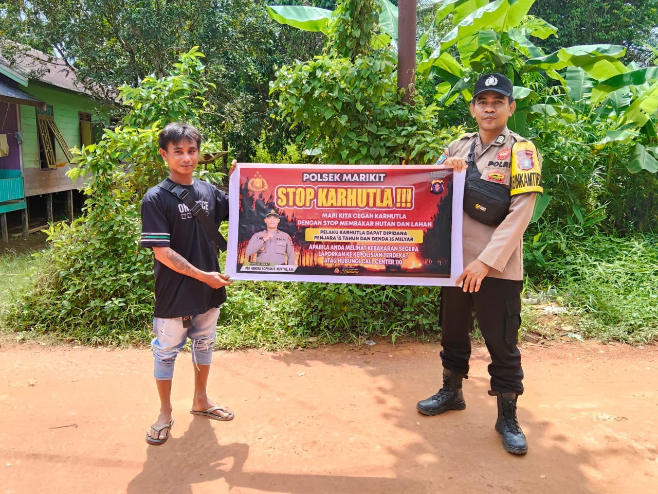 Polsek Marikit Ajak Warga Tinggalkan Kebiasaan Membakar Lahan dengan Pendekatan Humanis