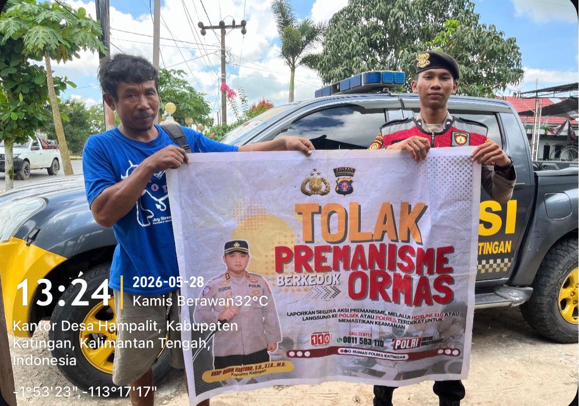 Personel Samapta Laksanakan Sosialisasi Tolak Premanisme di Lingkungan Masyarakat.