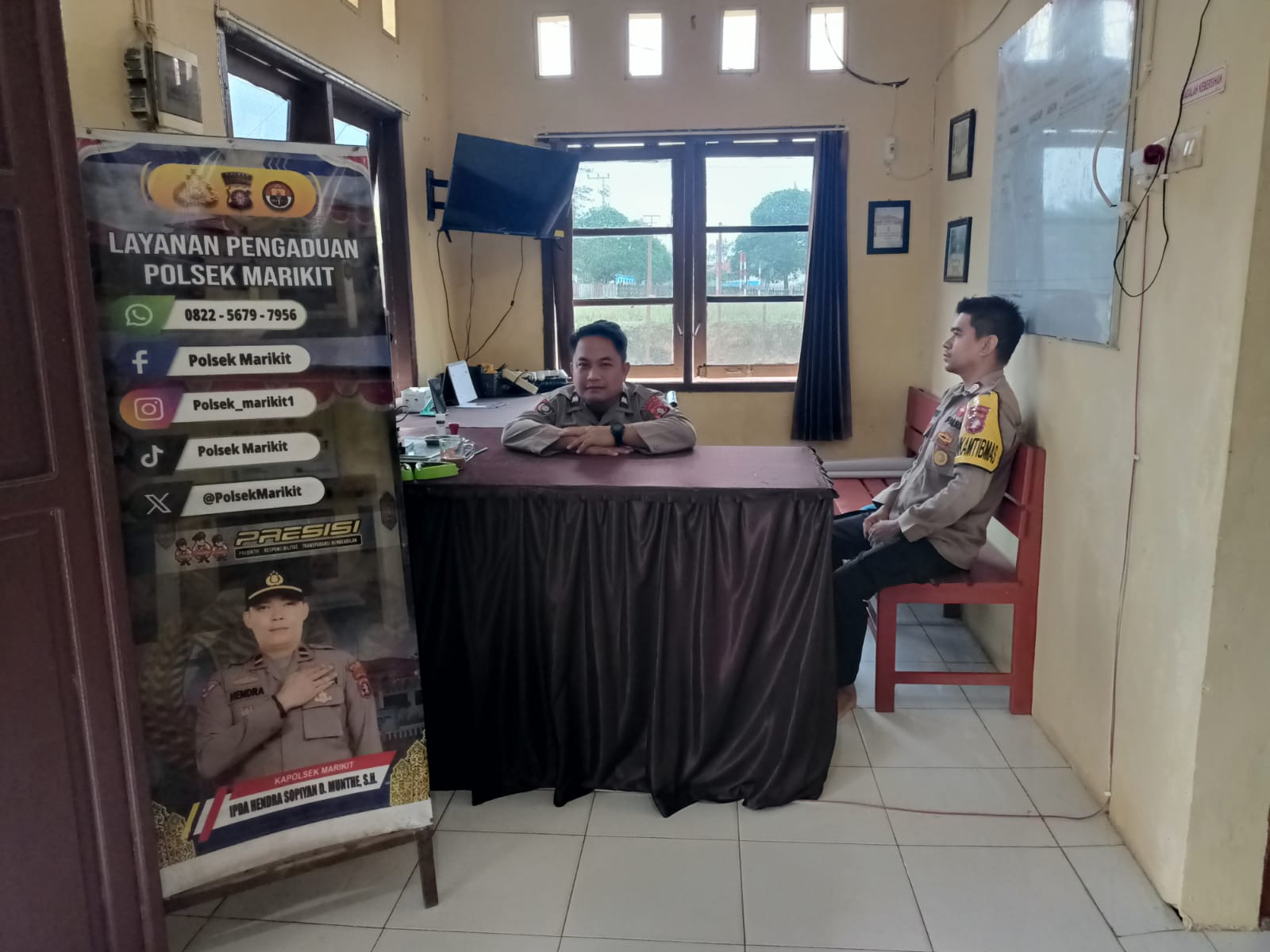 Piket Polsek Marikit Gelar Tugas Jaga dengan Tertib dan Penuh Tanggung Jawab