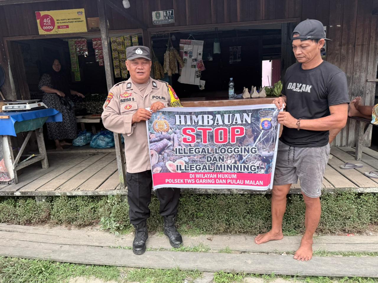 Polsek Tws Garing dan Pulau Malan rutin sosialisasi larangan ilegal Logging dan Meaning.