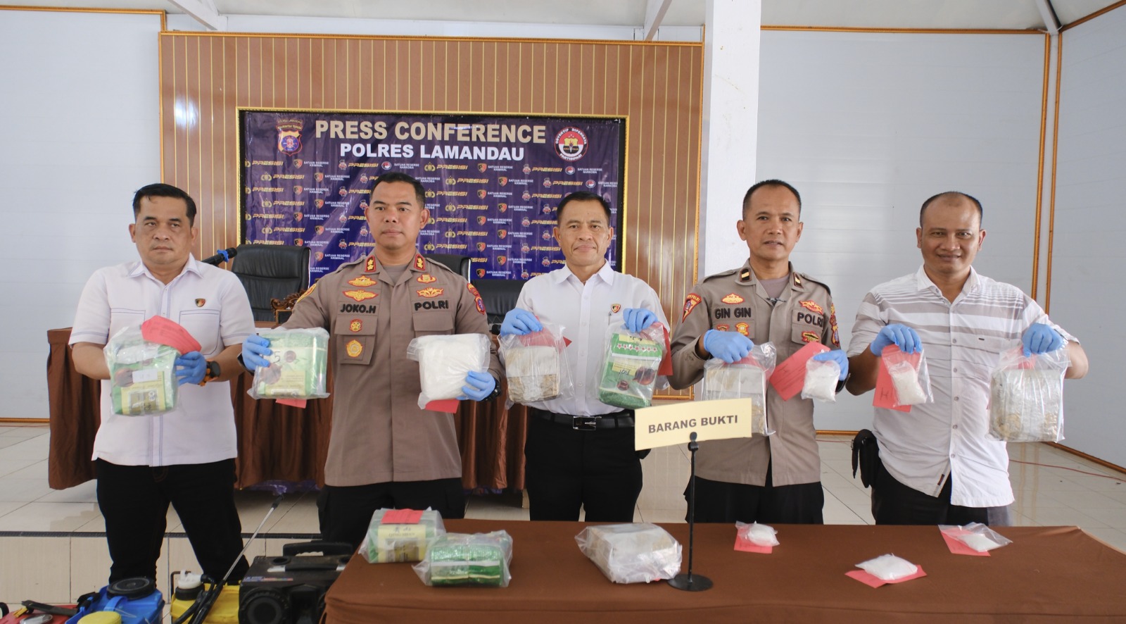 Periode Januari–Mei 2026, Polres Lamandau Ungkap 13 Kasus Narkotika dan Amankan 46,4 Kilogram Sabu