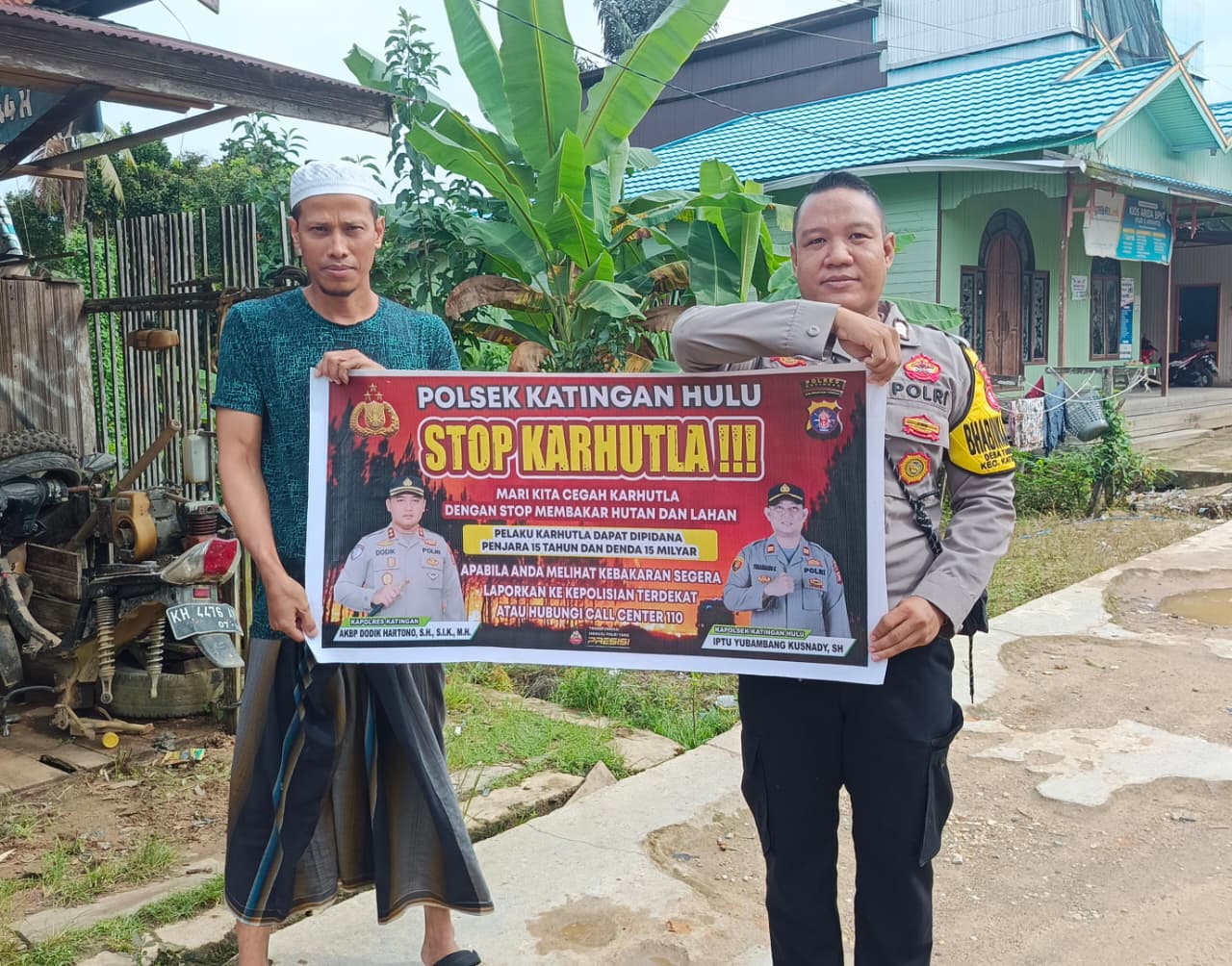 Polsek Katingan Hulu sosialisasi Stop Karhutla.