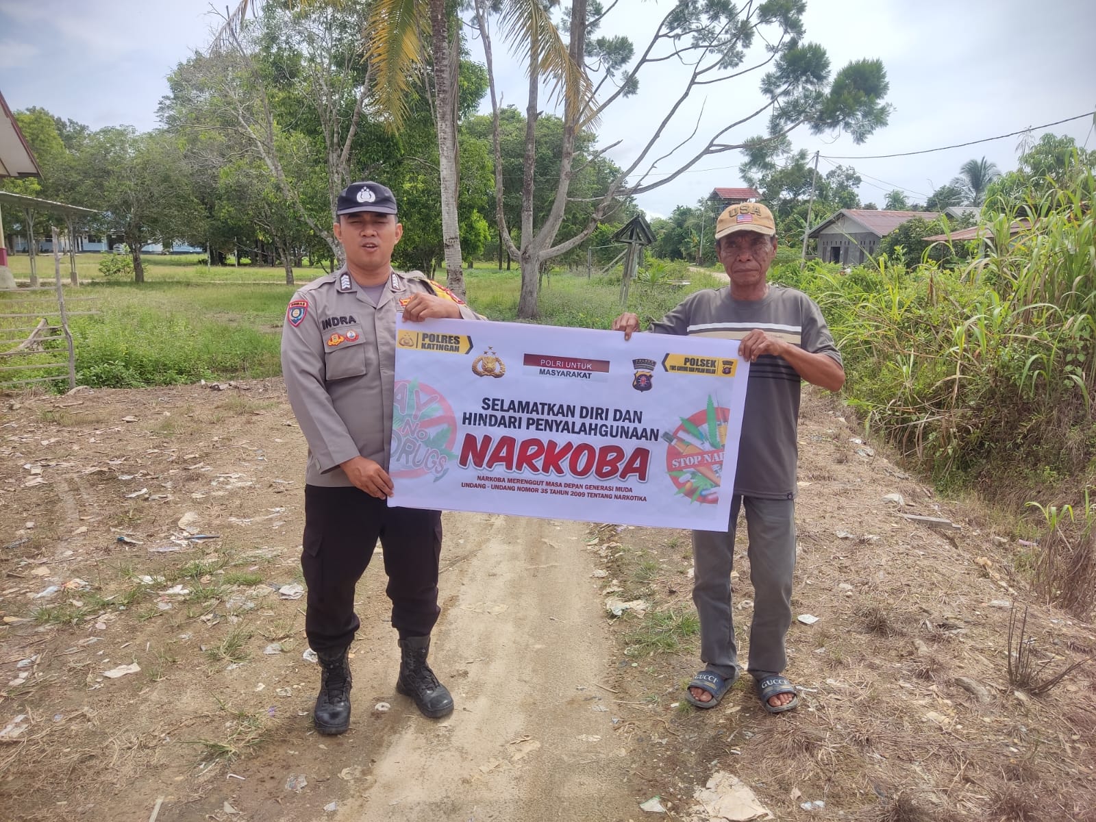 Polsek Tewang Sangalang Garing dan Pulau Malan Imbau Warga Tidak Terjerumus Penyalahgunaan Narkoba