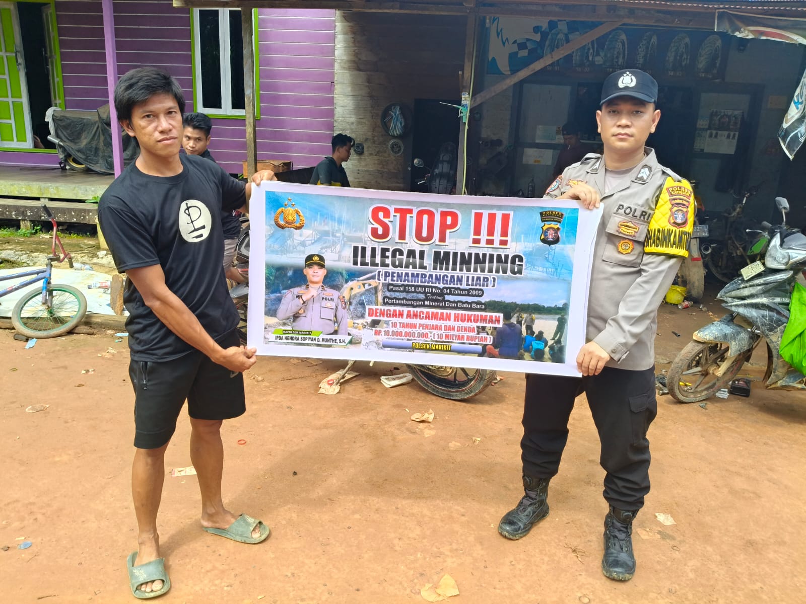Bhabinkamtibmas Polsek Marikit Gencarkan Sosialisasi Larangan Illegal Mining Demi Jaga Kelestarian Lingkungan dan Kamtibmas
