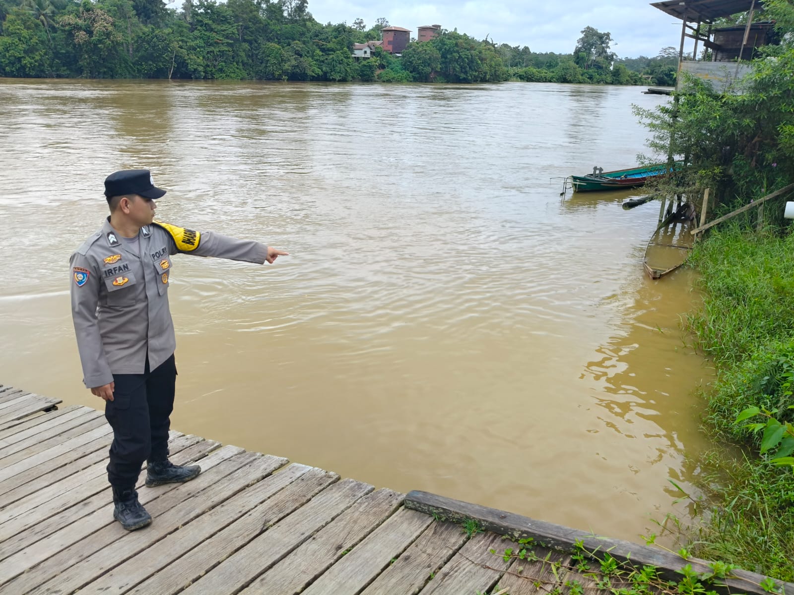 Polsek Marikit Monitoring Debit Air DAS Katingan, Antisipasi Banjir