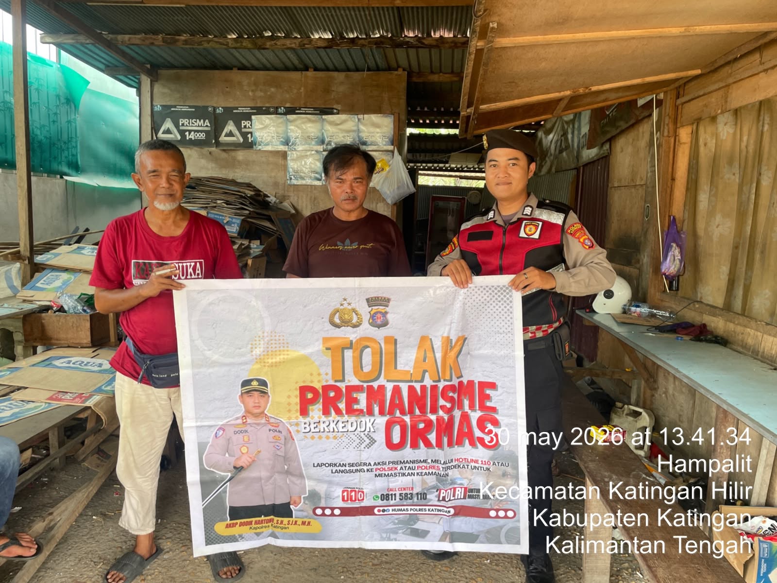 Personel Samapta Laksanakan Sosialisasi Tolak Premanisme di Lingkungan Masyarakat.