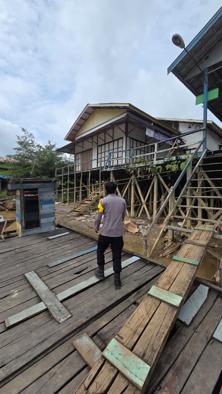 Debit Air terpantau normal , Polsek Katingan Hulu dan Bukit Raya Imbau Warga agar tetap selalu waspada.