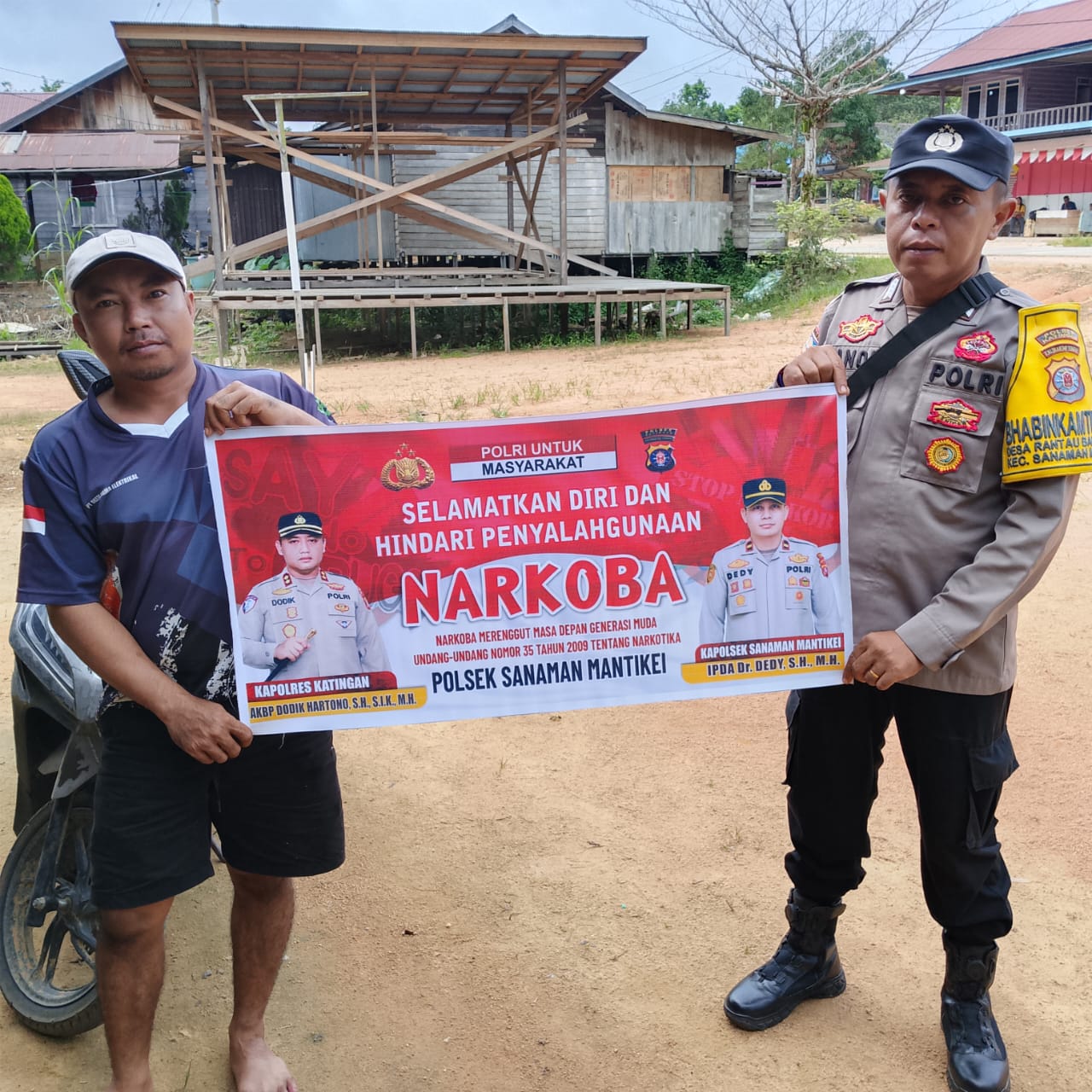 Bhabinkamtibmas Desa Rantau Bangkiang Sosialisasi Bahaya penyalahgunaan Narkoba.